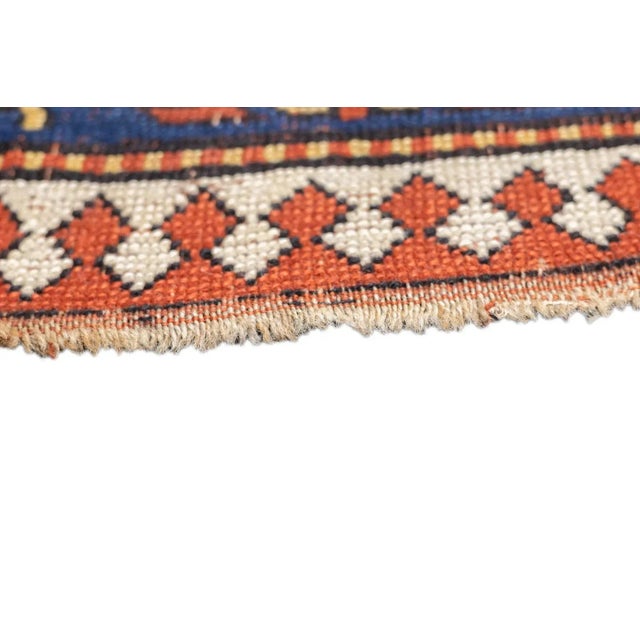 Blue Antique Kazak Rug 5'8'' x 7'9'' For Sale - Image 8 of 12
