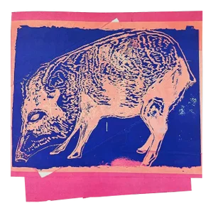 1986 Andy Warhol Giant Chaco Peccary Vanishing Animals
