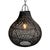 Handcrafted striking black rattan pendant light which shows the artistry of traditional weaving techniques in a...