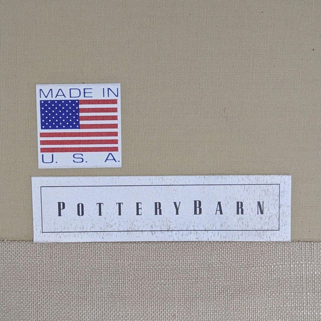 Pottery Barn Buchanan 3-Seat Beige Sofa With Rolled Arms For Sale - Image 9 of 10