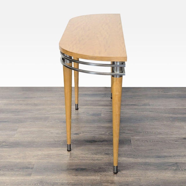 Modern Ethan Allen Radius Console Table in Light Blond For Sale - Image 3 of 7