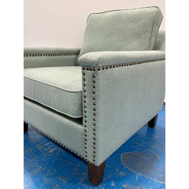 Uttermost Uttermost Light Teal Club Chairs - Pair. For Sale - Image 4 of 8