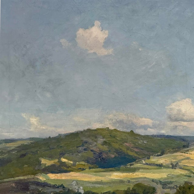 Antique Framed Oil Painting on Canvas by Xavier Wurth (1869-1933) For Sale - Image 11 of 16