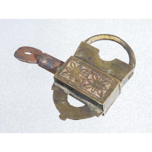 Antique Bronze and Iron Padlock, Asia, 1700s For Sale - Image 5 of 14