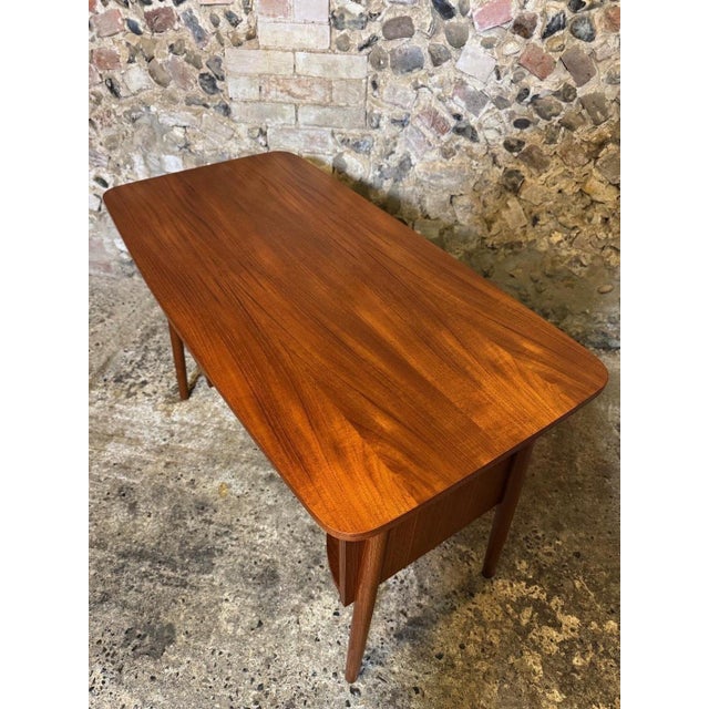 Small Vintage Danish Teak Desk by Gunnar Nielsen for Tibergaard, 1960 For Sale - Image 18 of 18