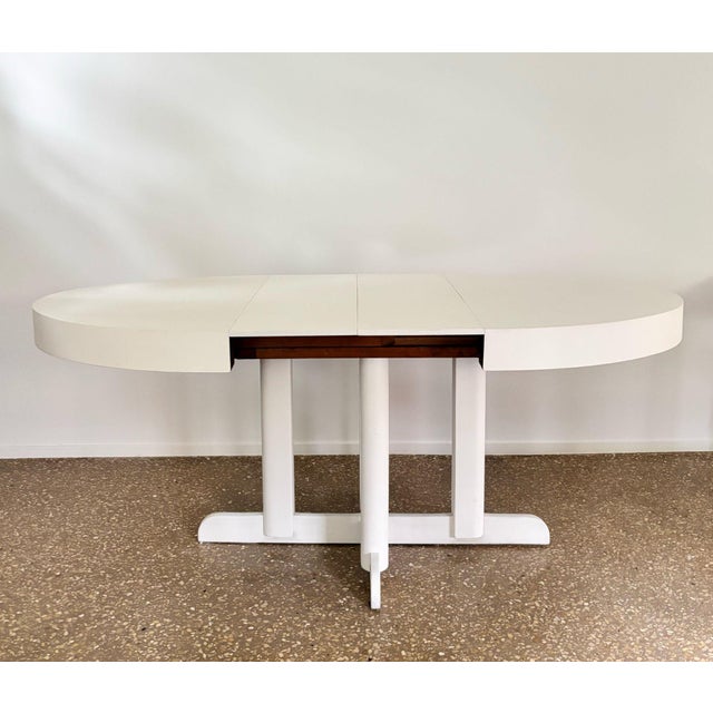 Vintage Oval Wooden Extendable Table, Netherlands, 1960s For Sale - Image 6 of 12