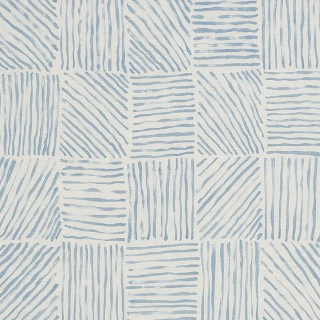 Schumacher Sample - Schumacher X Caroline Z Hurley Katama Fabric in Sky For Sale - Image 4 of 4