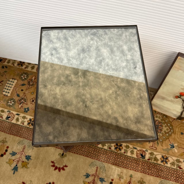 Roman Thomas Foggy Glass Drink Table For Sale - Image 9 of 10