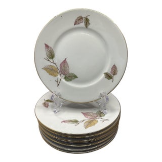 Bavarian Autumn Leaf Plates, 6 3/8", Set of 8 For Sale