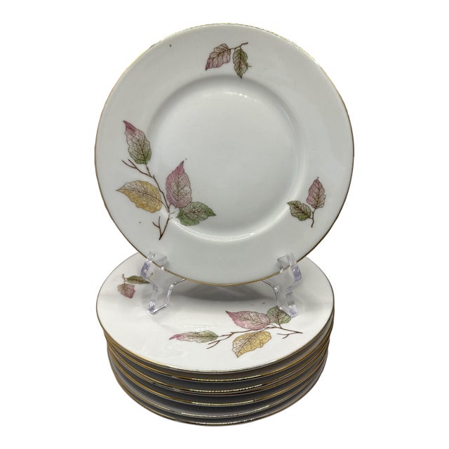 Bavarian Autumn Leaf Plates, 6 3/8", Set of 8 For Sale