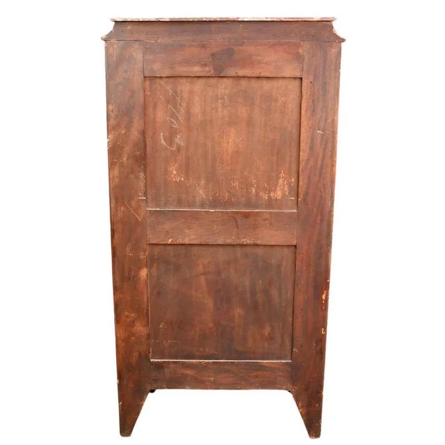 Late 19th Century Napoleon III Style Mahogany Secretaire With Marble Top, Mid-19th Century For Sale - Image 5 of 5