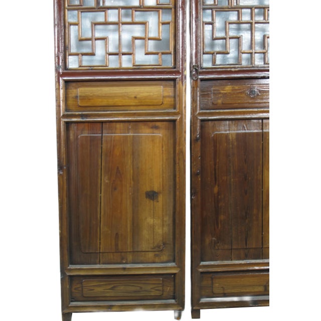 Wood Pair Screen Door Panel For Sale - Image 7 of 9