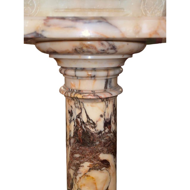 19th Century Italian Marble Bust of Sappho( Greek Lyric Poet) on Pedestal - Set of 2 For Sale - Image 4 of 10