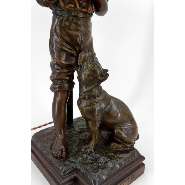 Brown Art Nouveau The Good Soup Lamp by Victor Rousseau, 1900s For Sale - Image 8 of 18