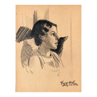 1932 Norman Kent Portrait of Lady For Sale