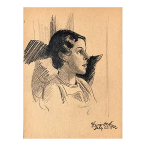1932 Norman Kent Portrait of Lady