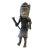 Vintage Benin Bronze Oba King Soldier Nigeria African 9" H For Sale - Image 4 of 8