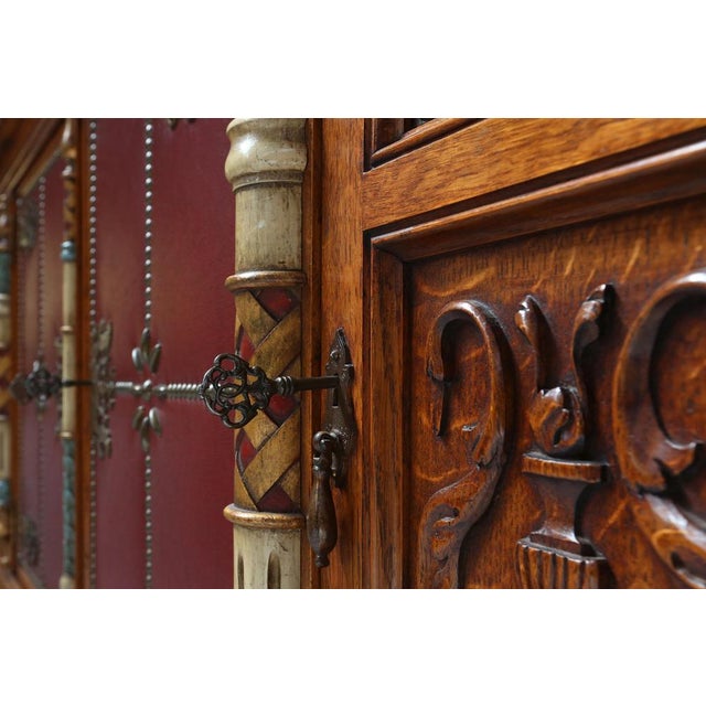 20th Century Baroque Carved Sideboard, Spain, 1950 For Sale - Image 6 of 17