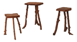 French Rustic Stools, France, 1960s, Set of 3