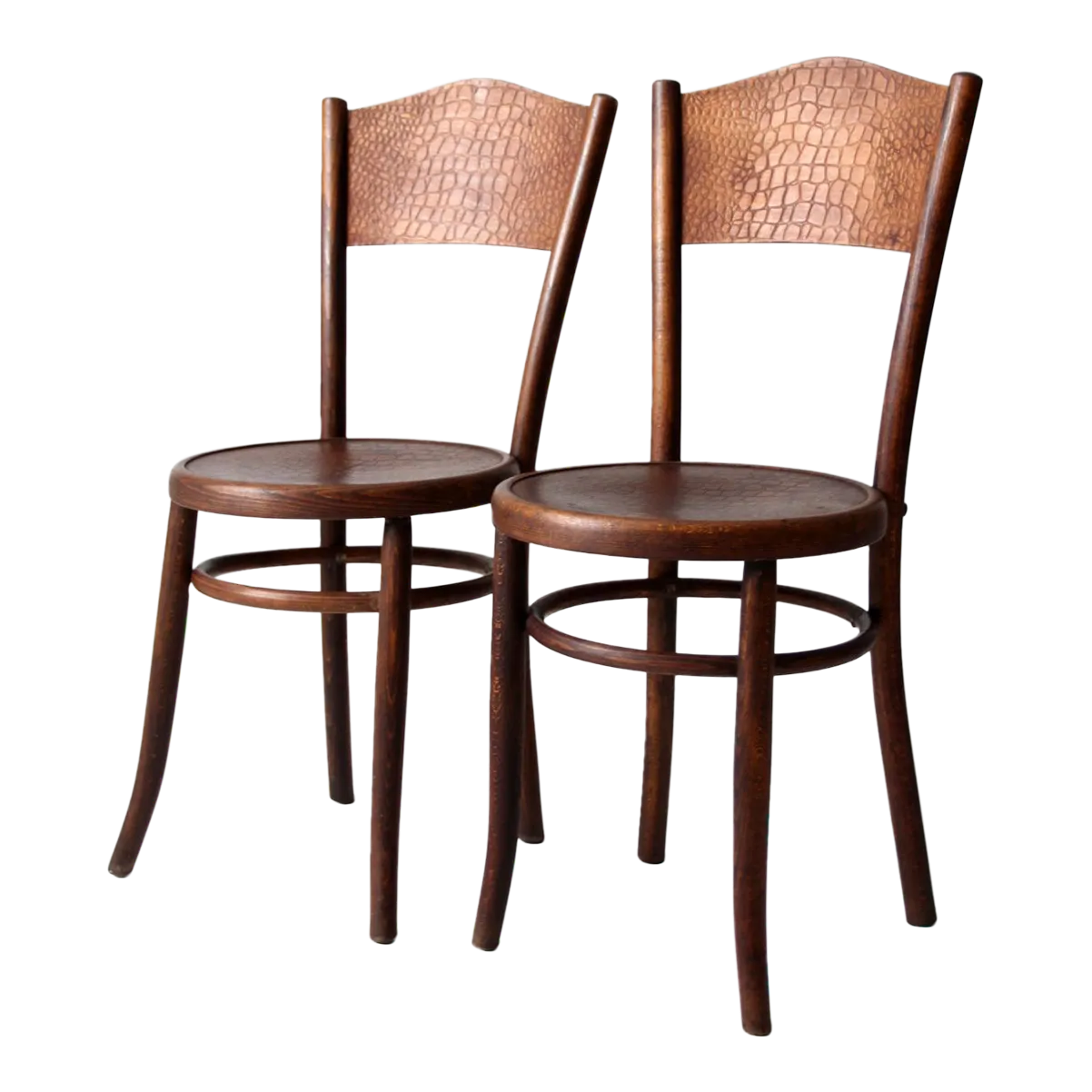 Antique Fischel Bentwood Chairs Pair | Chairish