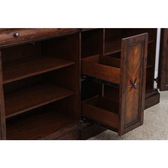 Continental Style Inlaid Front Distressed Sideboard Console For Sale In Philadelphia - Image 6 of 17
