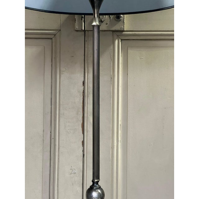 French 1940’s Silver Plated Floor Lamp For Sale In New York - Image 6 of 13