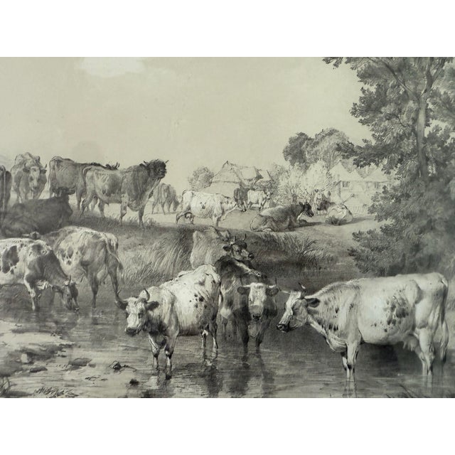 Framed Thomas Sidney Cooper Tinted Lithograph For Sale - Image 4 of 11