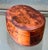 Vintage Faceted Burl Wood Oval Box For Sale - Image 12 of 12