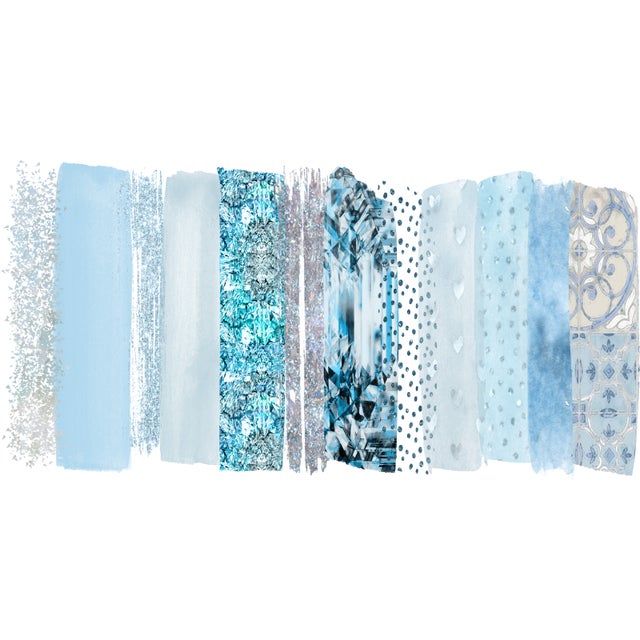 Contemporary Light Blue Colorway Lumbar Linen Pillow For Sale - Image 3 of 4