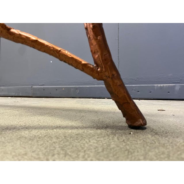 Vintage Hand Crafted Wrought Iron Tree Branches Cocktail Table with Glass, 1970s For Sale - Image 13 of 14