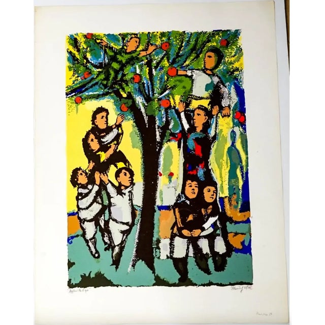 Frank Kleinholz (New York, Florida 1901-1987) "Apples Be Ripe" 1965 screenprint on paper. Pencil signed, numbered 65 of...