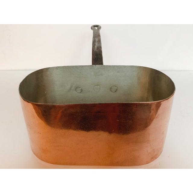 French Vintage Rectangular French Copper Pot # 2 For Sale - Image 3 of 13