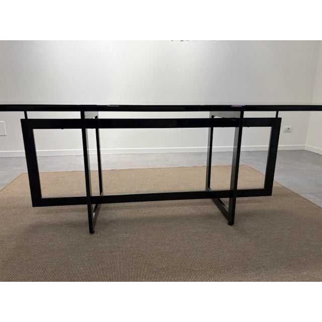 Glossy Black Lacquered Table, 1970 For Sale - Image 3 of 6