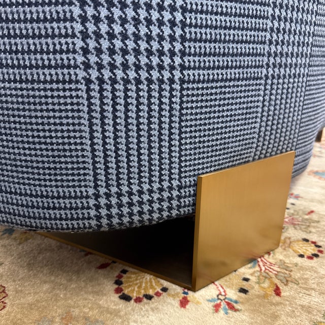 Jay Jeffers Design Glen Plaid Ottoman For Sale - Image 11 of 12