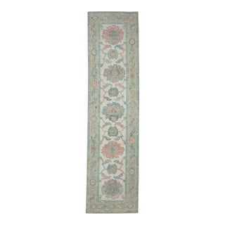 Turkish Oushak Runner Rug 2'6" x 10' #17454 For Sale
