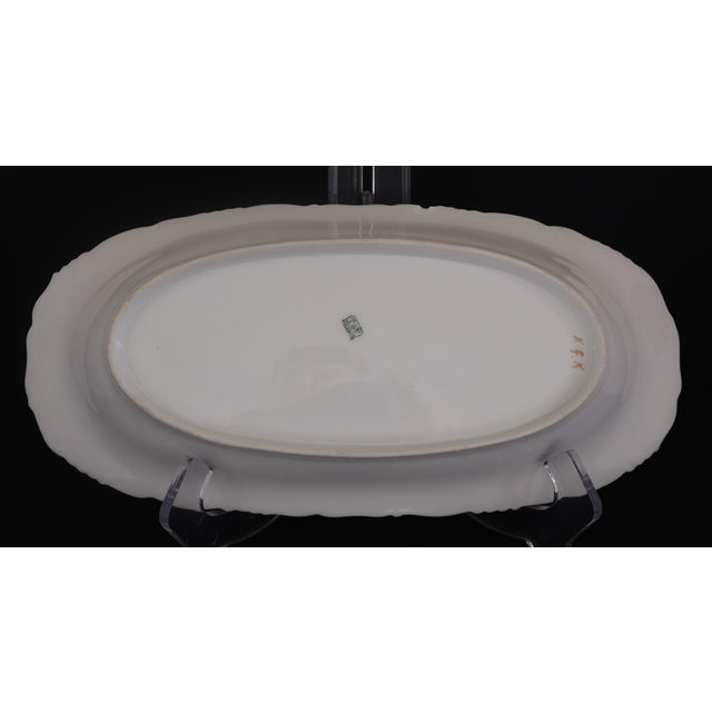 Limoges, France Antique Haviland Limoges Hand Painted Floral Relish / Serving Tray With Heavy Gilt Decoration Circa 1890–1910 For Sale - Image 4 of 7