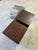 Newly Refinished Walnut and Brass Nightstands For Sale - Image 4 of 7
