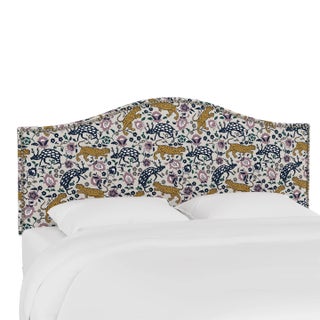 Ashland Headboard in Mustard Plum Leopard, King For Sale