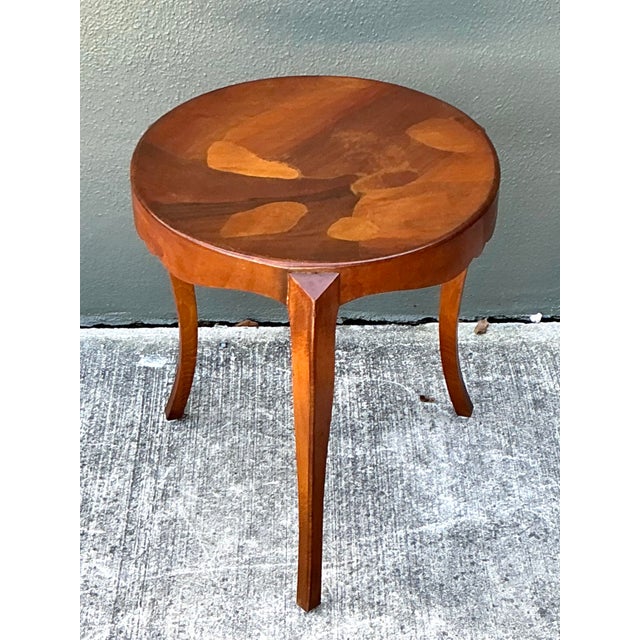 Vintage Burl Wood Drinks Table For Sale - Image 11 of 12