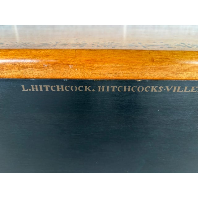 Mid 20th Century Hitchcock Ebonized Paint Decorated Solid Maple 36" Blanket Chest For Sale - Image 11 of 11