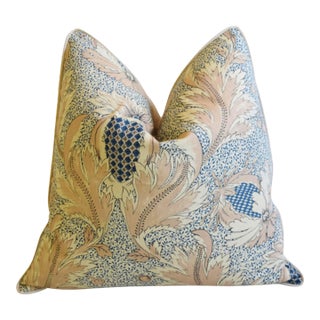 Designer Clarence House Pomegranate Fabric Feather/Down Pillow For Sale