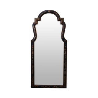 LaBarge Vintage Black & Gold Chinoiserie Mirror For Sale