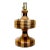 2-Toned Striped Wooden Table Lamp For Sale