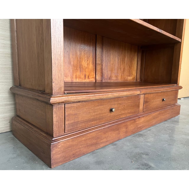 19th Solid Oak Bookcase or Etagere With Five Shelves For Sale - Image 6 of 8