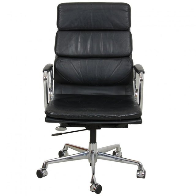 Ea-219 Office Chair in Black Leather by Charles Eames, 1980s For Sale - Image 16 of 16