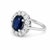 Contemporary 18k Sapphire Ring, Size 6.5 For Sale - Image 3 of 4