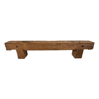 Rustic Vintage Old Railway Wood Beam Bench For Sale