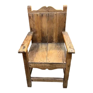 Early 20th Century Antique Handmade Wooden Texas Chair
