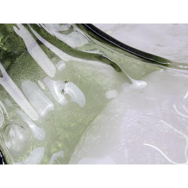 Tulip Pendant Lamp in Green and Clear Murano Glass by Carlo Nason for AV Mazzega, Italy, 1960s For Sale - Image 10 of 12