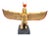 Monumental Egyptian Revival Statue of Goddess Isis With Open Wings and Gold Red Detailing – 21.5" Wide For Sale